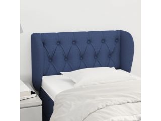vidaXL Čelo postele typu ušák modré 83x23x78/88 cm textil