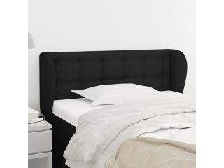Čelo postele typu ušák černé 93x23x78/88 cm textil