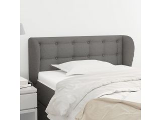 Čelo postele typu ušák tmavě šedé 103x23x78/88 cm textil