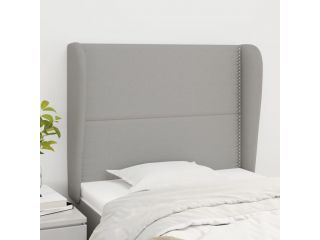 vidaXL Čelo postele typu ušák světle šedé 83 x 23 x 118/128 cm textil
