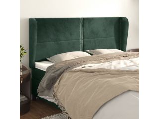 vidaXL Čelo postele typu ušák tmavě zelená 183x23x118/128 cm samet