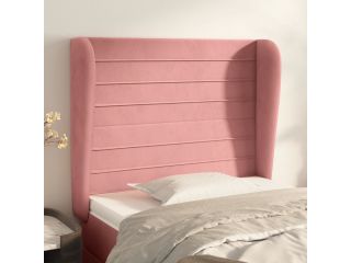 vidaXL Čelo postele typu ušák růžové 83 x 23 x 118/128 cm samet