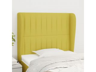 Čelo postele typu ušák zelené 103x23x118/128 cm textil