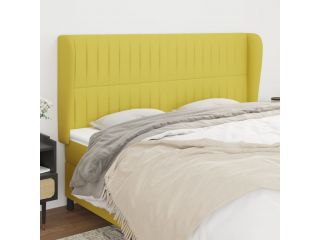 Čelo postele typu ušák zelené 203x23x118/128 cm textil