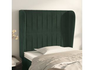 vidaXL Čelo postele typu ušák tmavě zelená 93x23x118/128 cm samet
