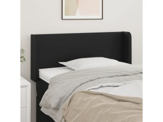Čelo postele typu ušák černé 103 x 16 x 78/88 cm umělá kůže