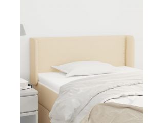 Čelo postele typu ušák krémové 83 x 16 x 78/88 cm textil