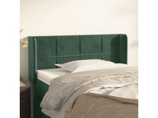 Čelo postele typu ušák tmavě zelená 83x16x78/88 cm samet