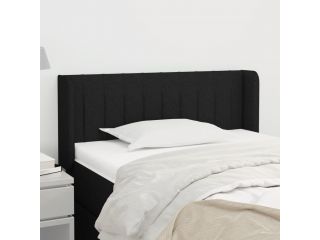 Čelo postele typu ušák černé 93x16x78/88 cm textil