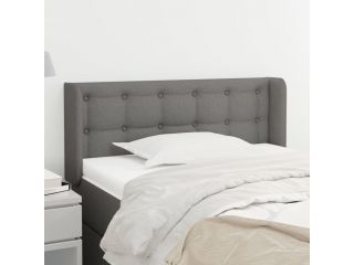 Čelo postele typu ušák tmavě šedé 83x16x78/88 cm textil