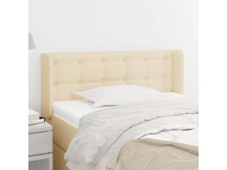 vidaXL Čelo postele typu ušák krémové 83 x 16 x 78/88 cm textil