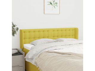 Čelo postele typu ušák zelené 147 x 16 x 78/88 cm textil
