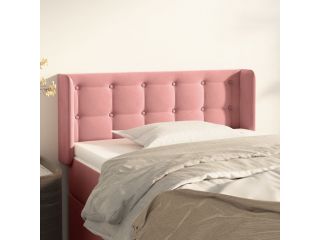 vidaXL Čelo postele typu ušák růžová 83 x 16 x 78/88 cm samet