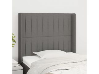 vidaXL Čelo postele typu ušák tmavě šedé 103x16x118/128 cm textil