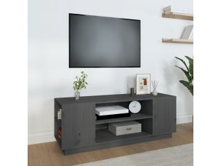 TV skříňka šedá 110x35x40,5 cm masivní borové dřevo