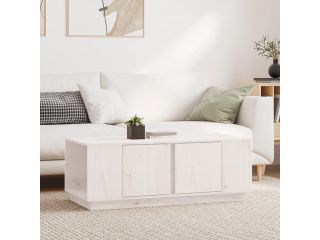 Konferenční stolek bílý 110x50x40 cm masivní borové dřevo