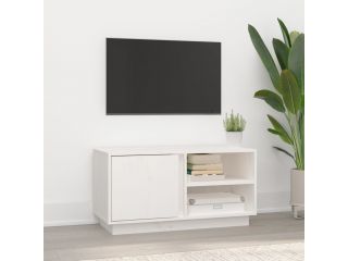 TV skříňka bílá 80x35x40,5 cm masivní borové dřevo