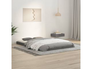 Rám postele šedý 120 x 190 cm masivní borovice Small Double