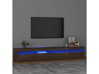 TV skříňka s LED osvětlením hnědý dub