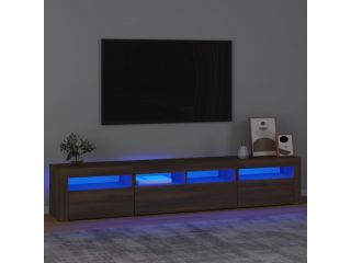 TV skříňka s LED osvětlením hnědý dub