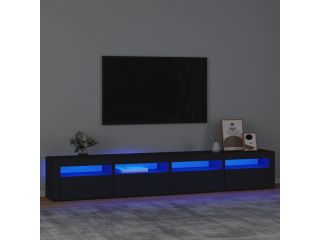 vidaXL TV skříňka s LED osvětlením černá 240x35x40 cm