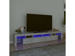 vidaXL TV skříňka s LED osvětlením betonově šedá 230x36,5x40 cm