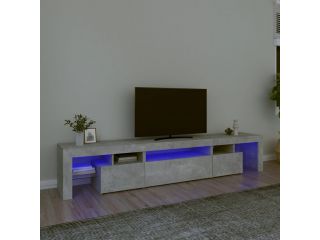 vidaXL TV skříňka s LED osvětlením betonově šedá 215x36,5x40 cm