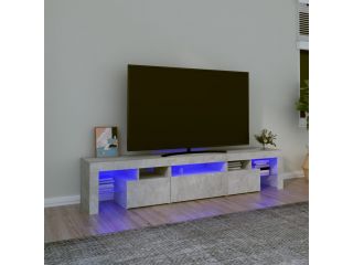 vidaXL TV skříňka s LED osvětlením betonově šedá 200x36,5x40 cm
