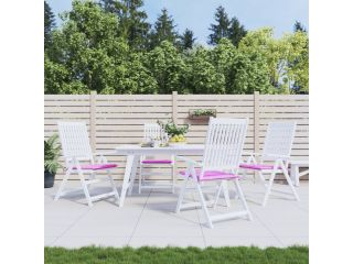 vidaXL Podušky na zahradní židli 4 ks růžové 50 x 50 x 3 cm textil