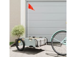 vidaXL Přívěsný vozík na kolo šedý oxfordská tkanina a železo
