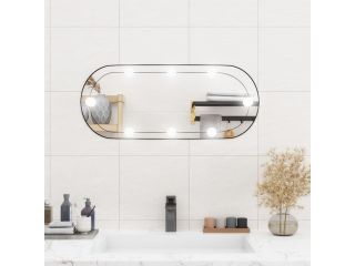 vidaXL Nástěnné zrcadlo s LED osvětlením 30 x 70 cm sklo oválné