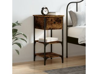 vidaXL Noční stolek kouřový dub 34 x 36 x 70 cm kompozitní dřevo
